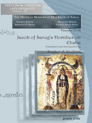 cover image of Jacob of Sarug's Homilies on Elisha